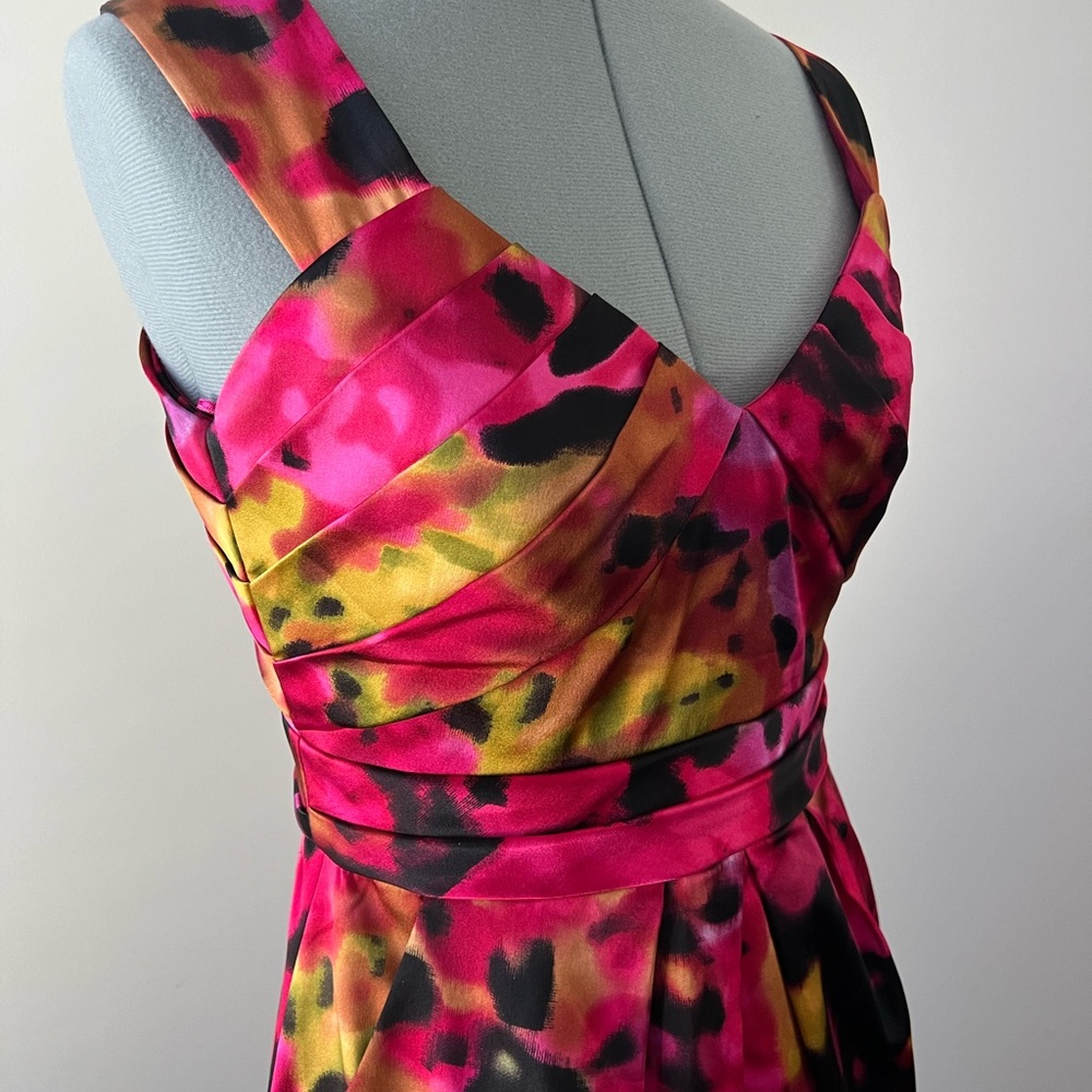 Kay Unger Multicolor Silk Dress